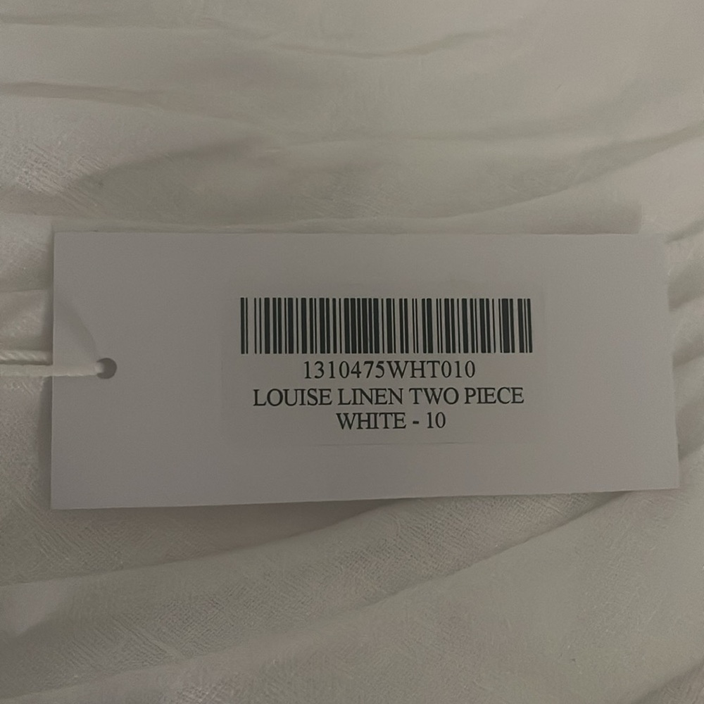 NWT Reformation Louise Linen Set Two Piece white size 12 skirt size 10 top - Picture 4 of 4